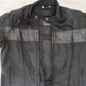 Fulmer Motorcycle Jacket Black Armored Full Zip Vented Size Small